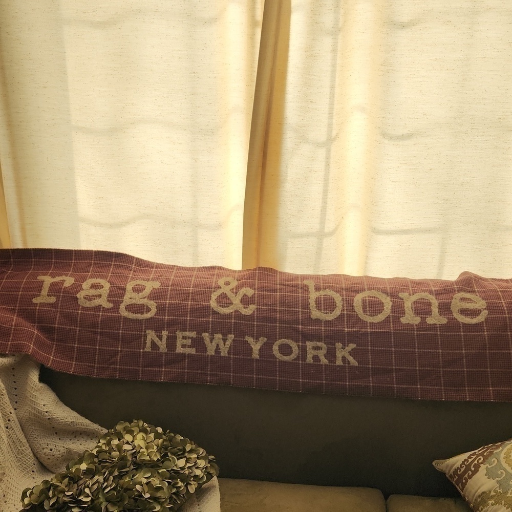 Nwt Rag & Bone Mauve Houndstooth Scarf​​​​​​​